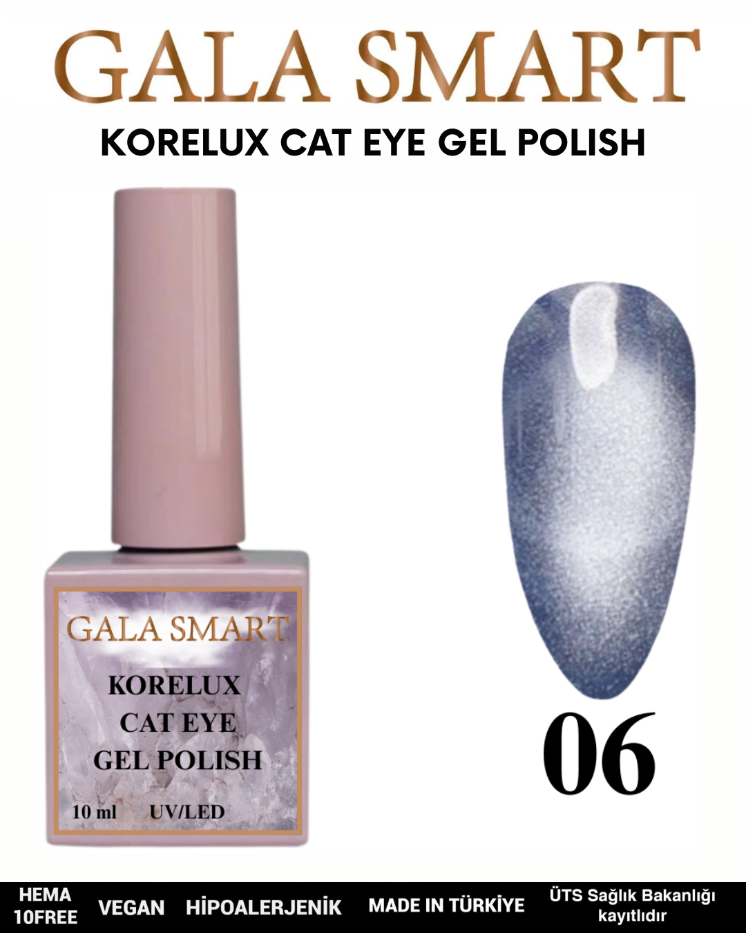 Korelux Cat Eye Gel Polish No: 06 resmi