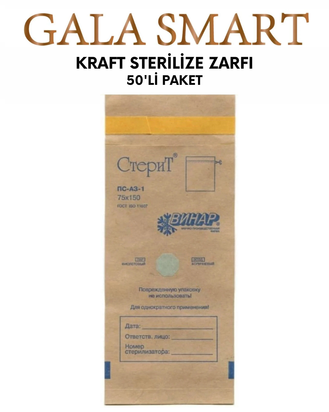 Kraft Sterilize Zarfı 50'li resmi
