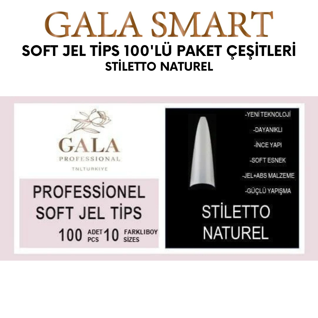 Soft Jel Tips 100'lü Paket - Balerin Natural resmi