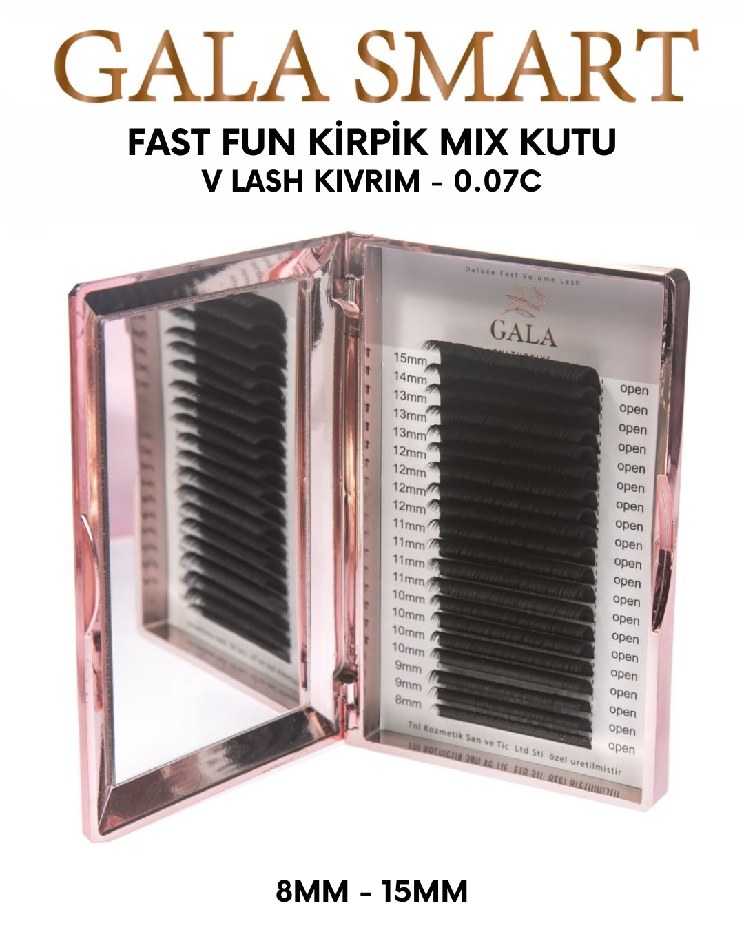 Fast Fun Kirpik, V Lash Kıvrım - 0.07 C Mix resmi