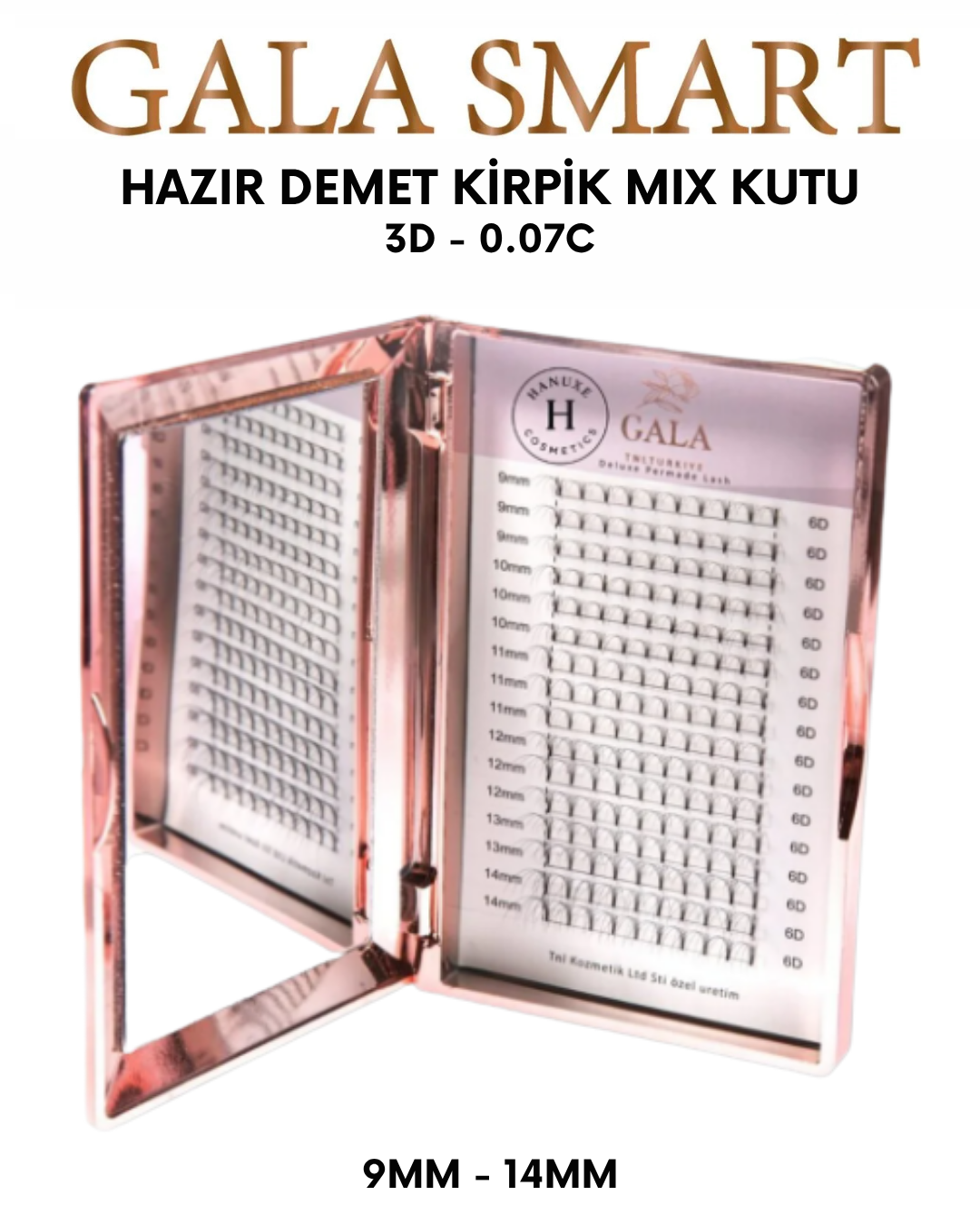 Hazır Demet Kirpik 3D - 0.07 C Mix resmi