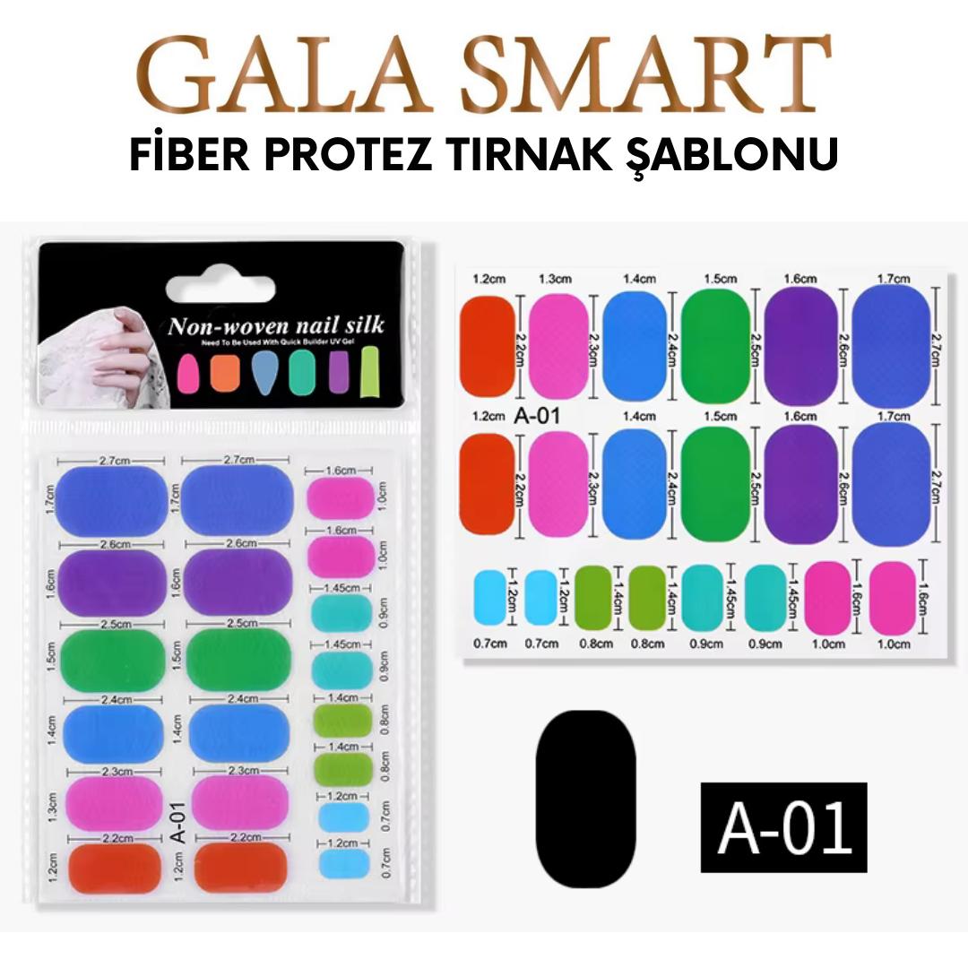 Fiber Protez Tırnak Şablonu No: A-01 resmi