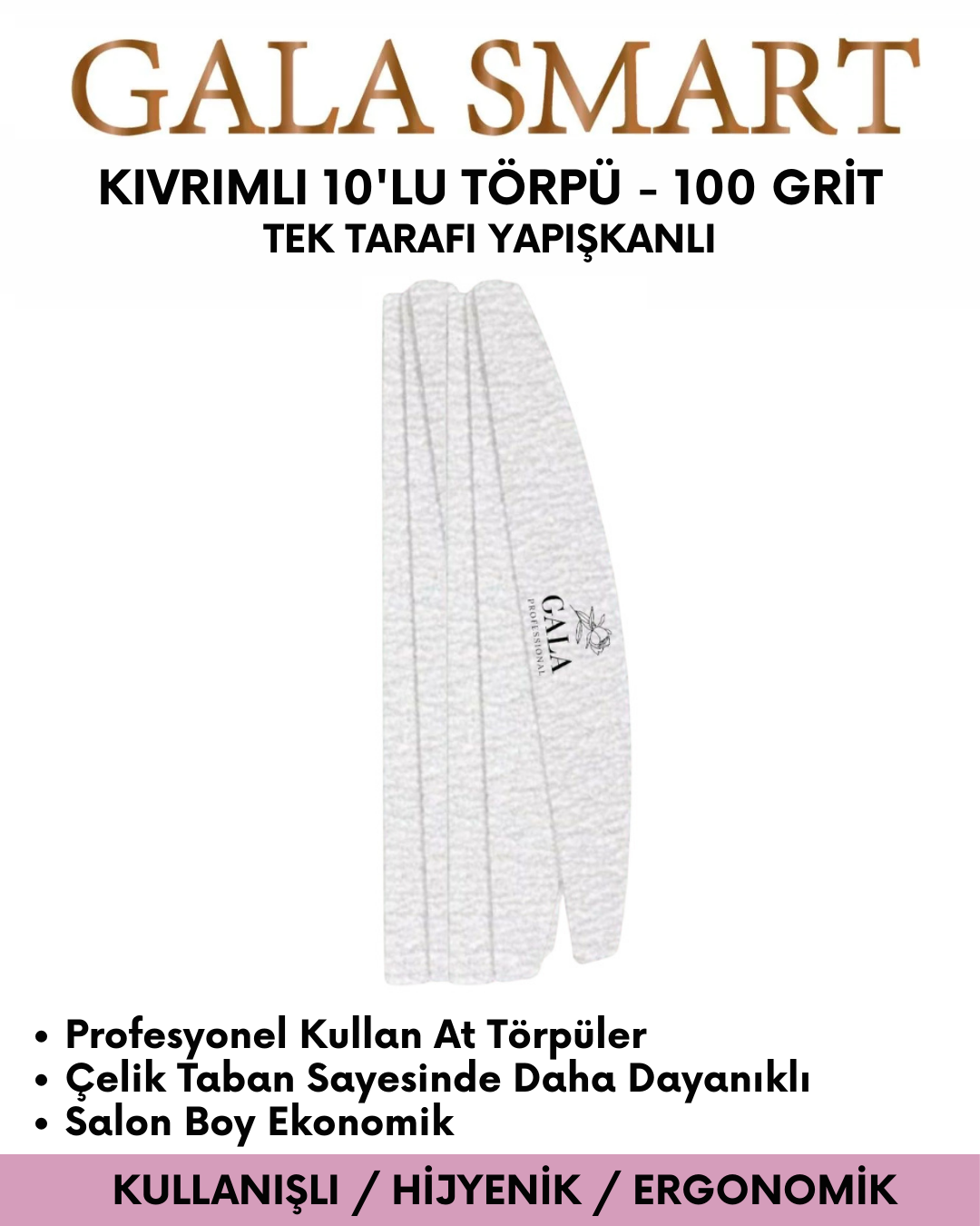 Kıvrımlı 100 Sertlik Törpü 10'lu resmi