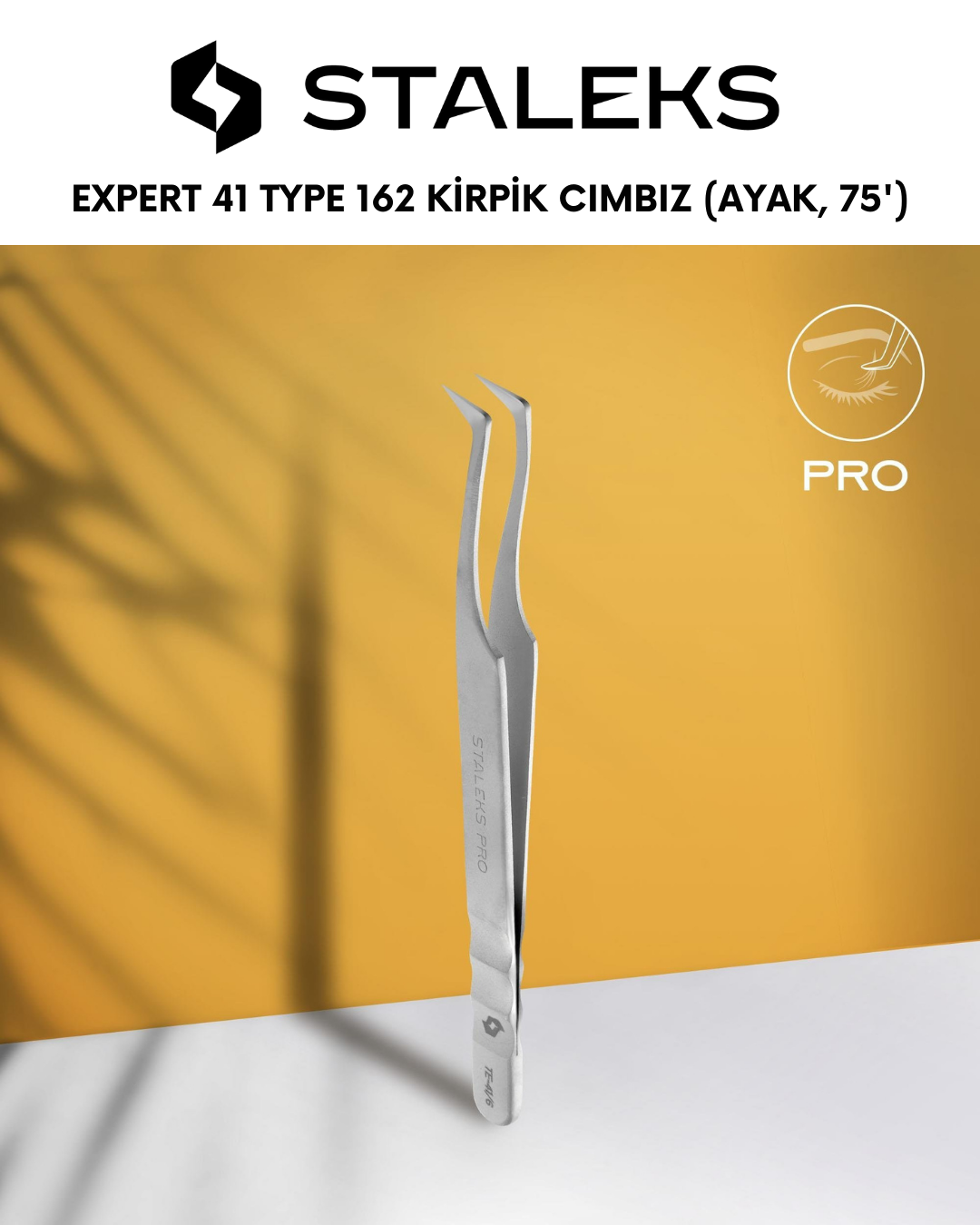 EXPERT 41 TYPE 162 Profesyonel Kirpik Cımbızı (Ayak, 75') resmi