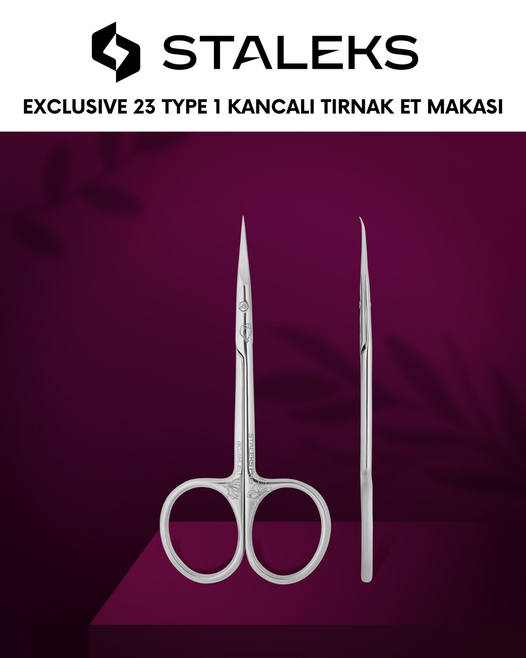EXCLUSIVE 23 TYPE 1 Profesyonel Kancalı Tırnak Eti Makası (Magnolia) resmi