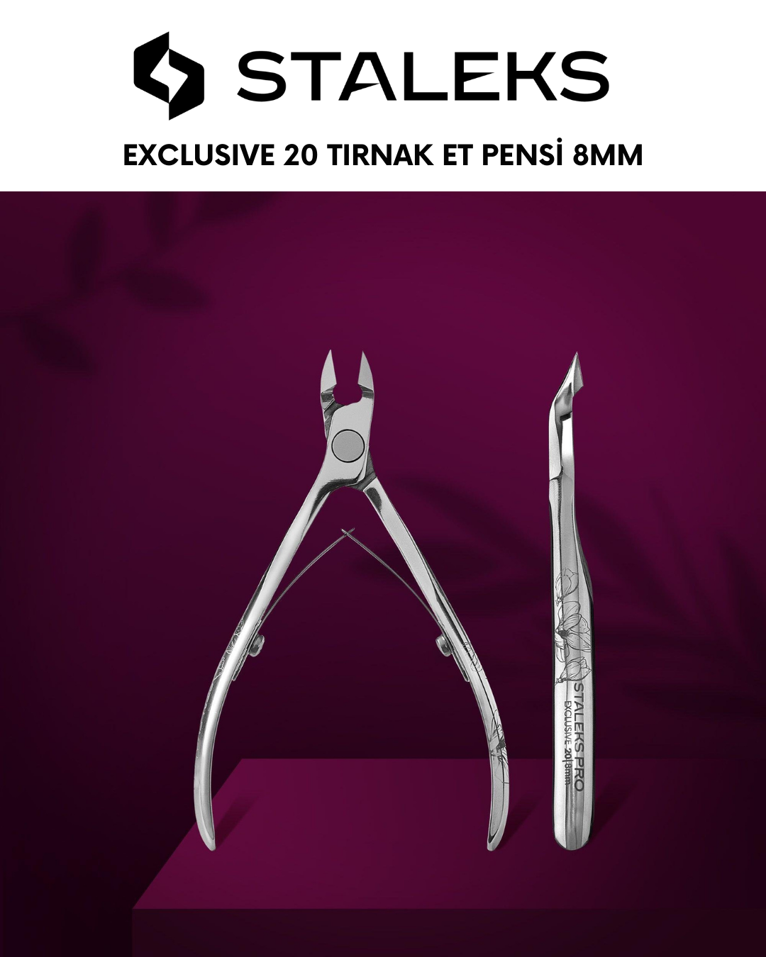 EXCLUSIVE 20 Profesyonel Tırnak Eti Pensi 8 mm (Magnolia) resmi