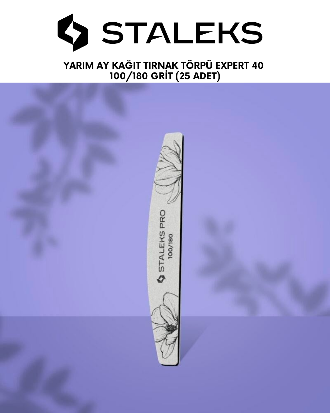 Yarim Ay Kağit Tirnak Törpüsü EXPERT 40 100/180 Grit (25 Adet) resmi