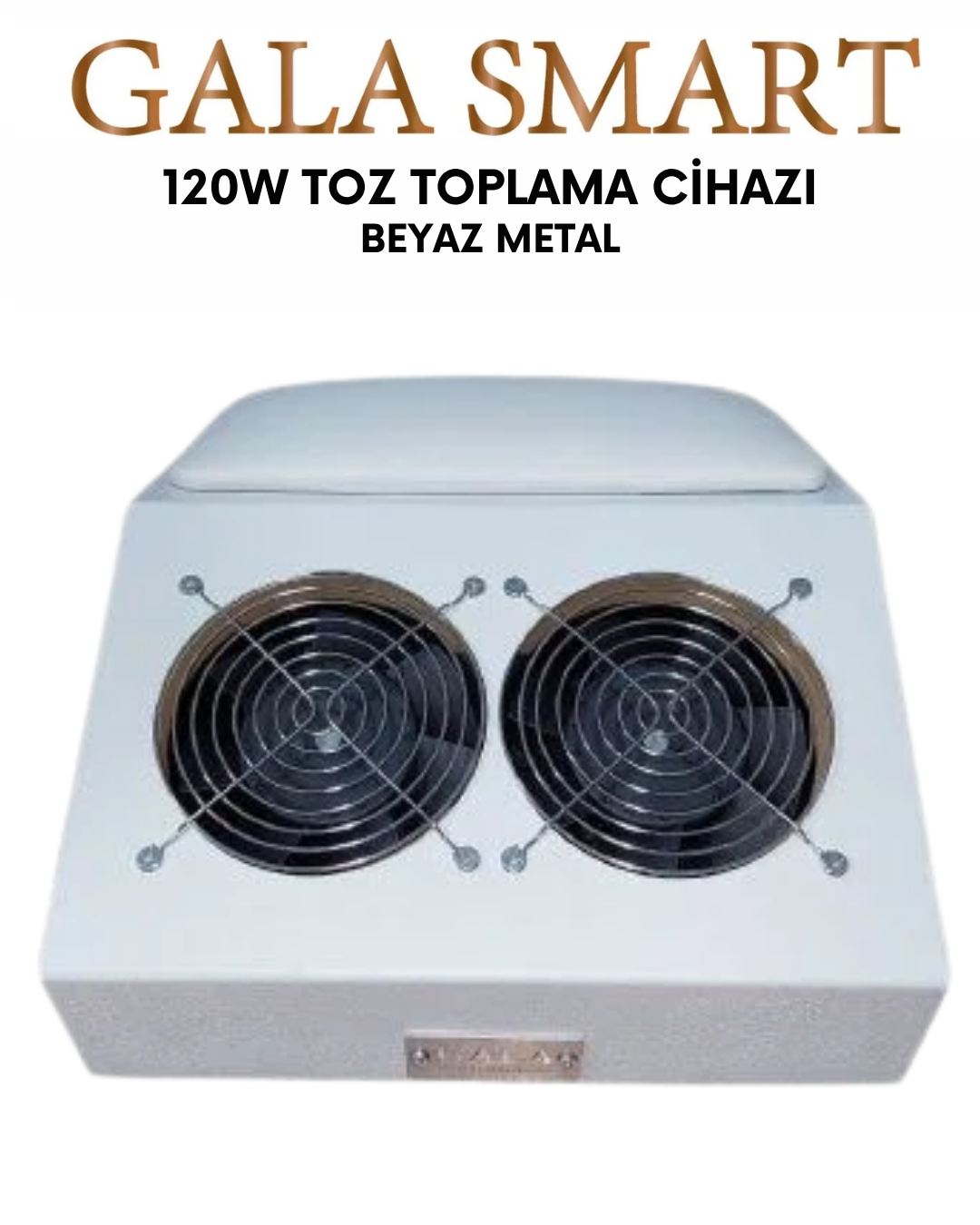 GALA 120 W Çift Motorlu Toz Toplama Beyaz Metal resmi