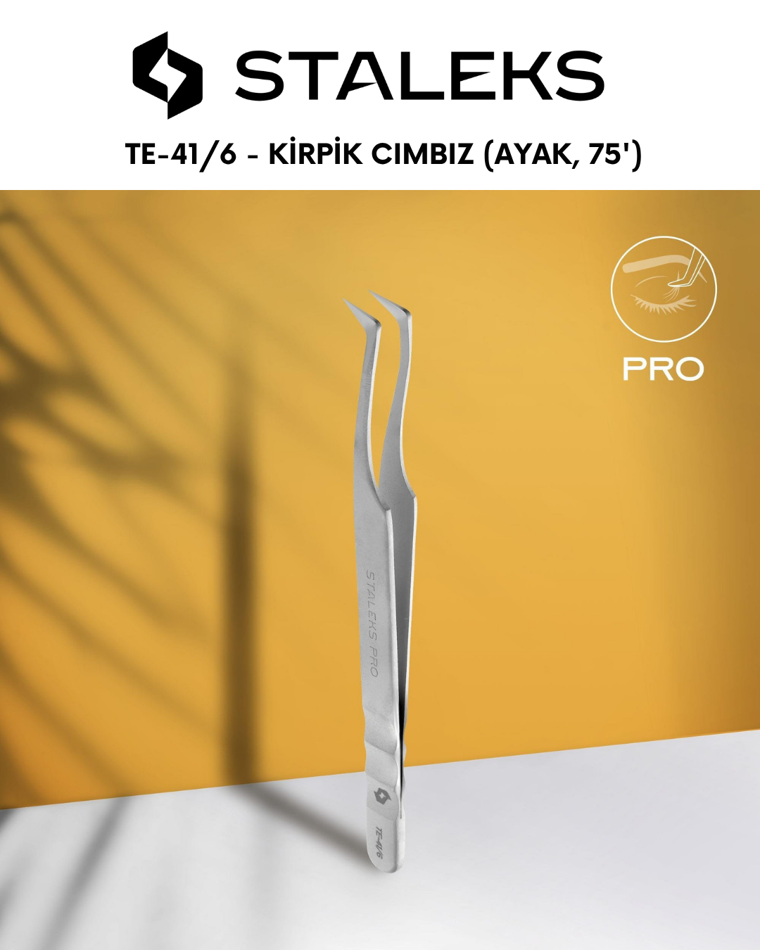 EXPERT 41 TYPE 162 Profesyonel Kirpik Cımbızı (Ayak, 75') resmi