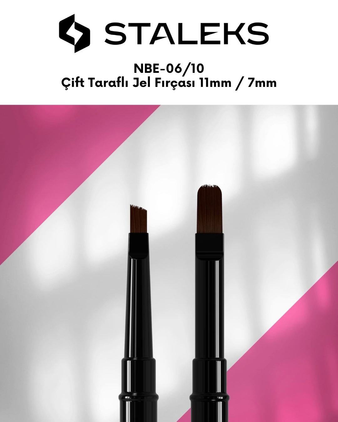 EXPERT çift taraflı jel fırçası 11 mm / jel fırçası 7 mm resmi