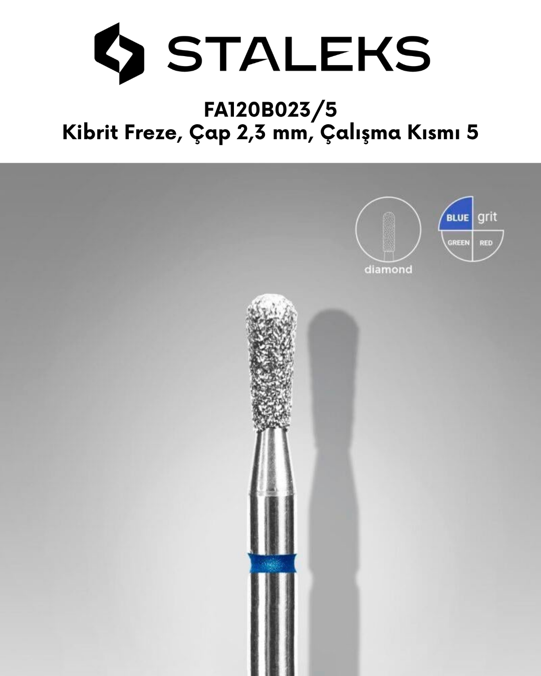 Elmas Kibrit Freze EXPERT, Mavi, Çap 2,3 mm, Çalışma Kısmı 5 resmi