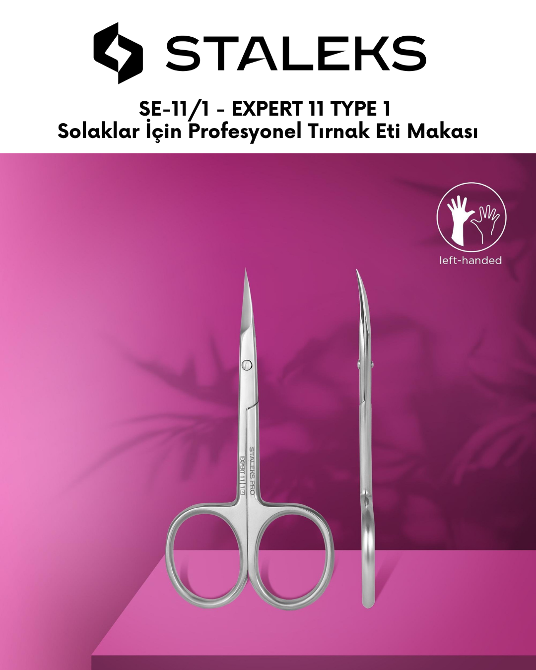 EXPERT 11 TYPE 1 Solaklar İçin Profesyonel Tırnak Eti Makası resmi