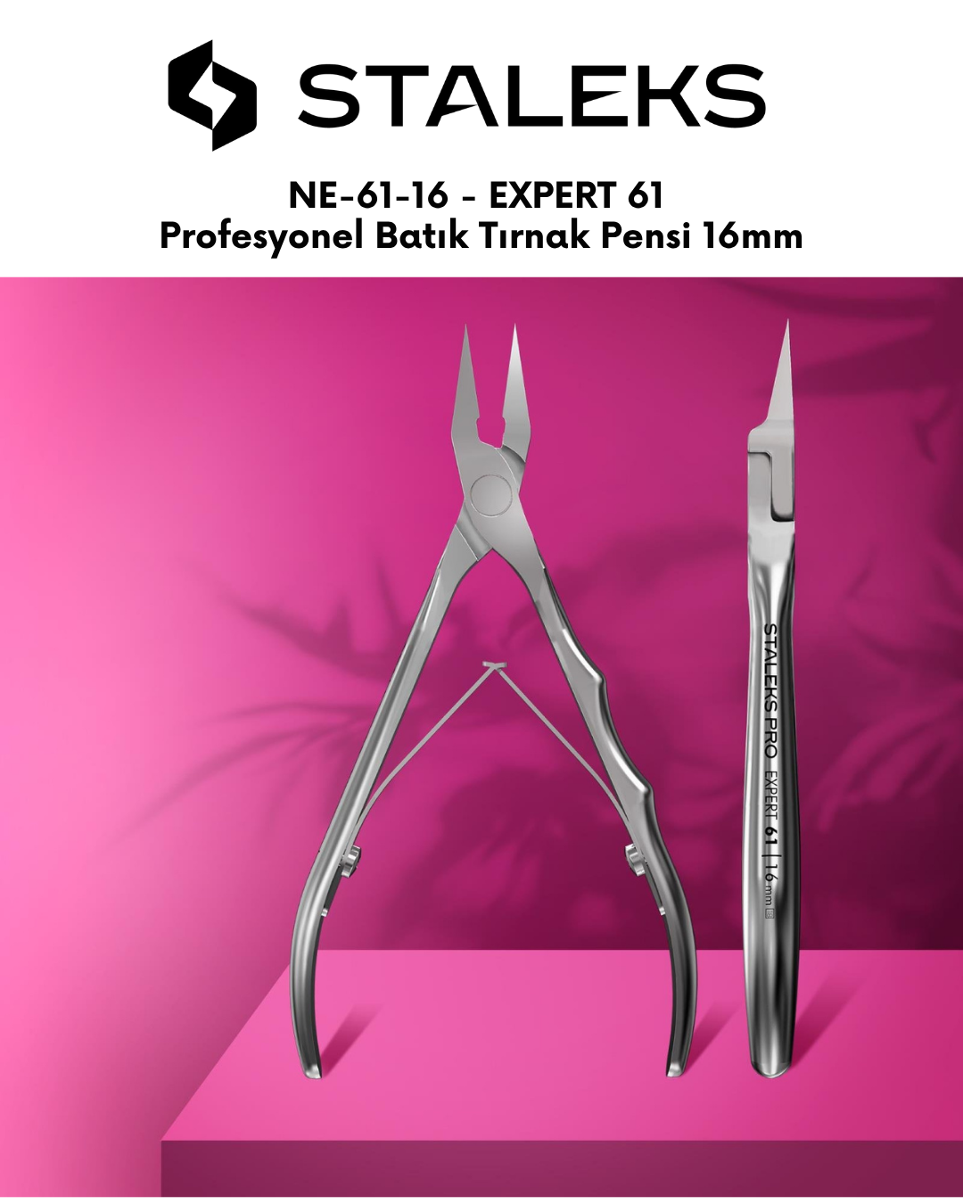 EXPERT 61 Profesyonel Batık Tırnak Pensi 16mm resmi