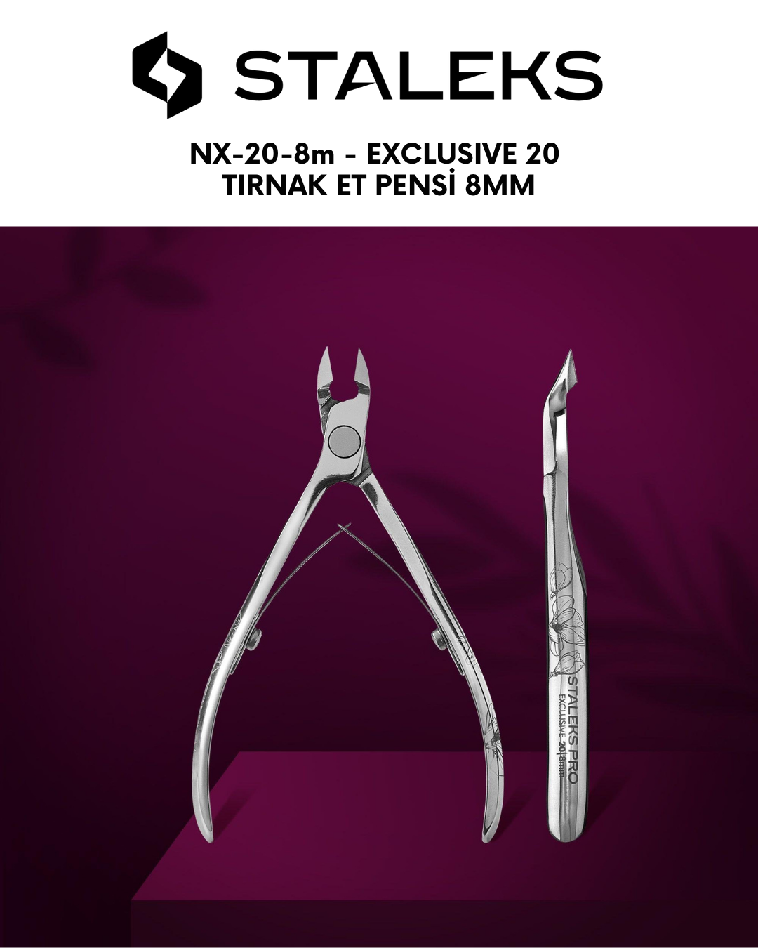 EXCLUSIVE 20 Profesyonel Tırnak Eti Pensi 8 mm resmi