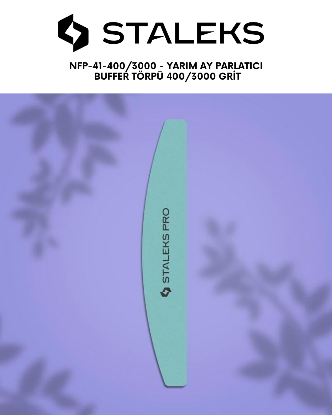 STALEKS PRO Yarım Ay Parlatıcı Buffer Törpü 400/3000 Grit, 1 adet resmi