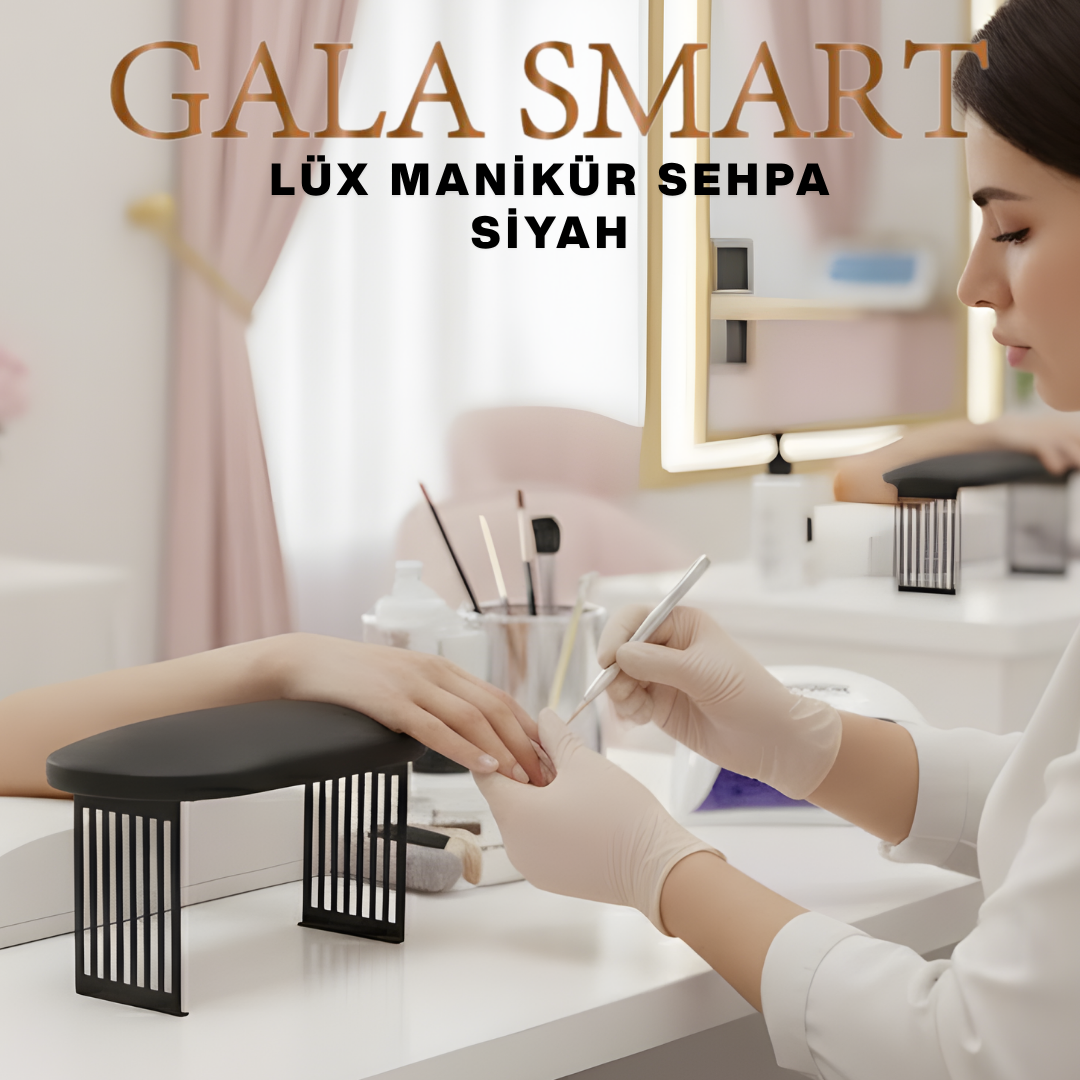 Manikür Sehpası Metal Ayaklı - Siyah resmi