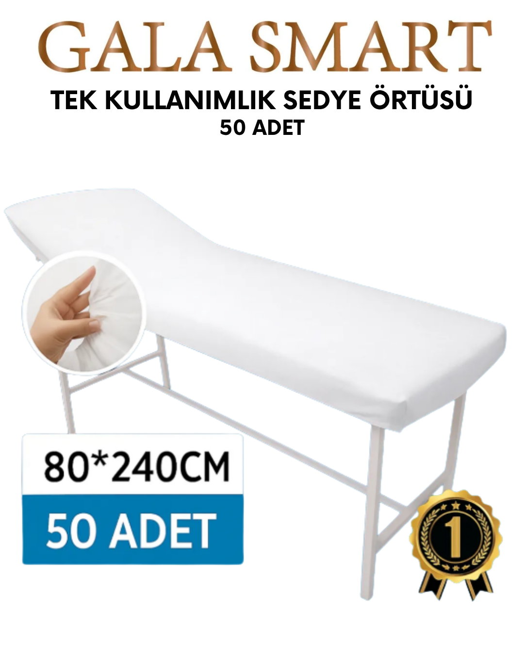 Tek Kullanımlık Sedye Örtüsü 50 Adet resmi