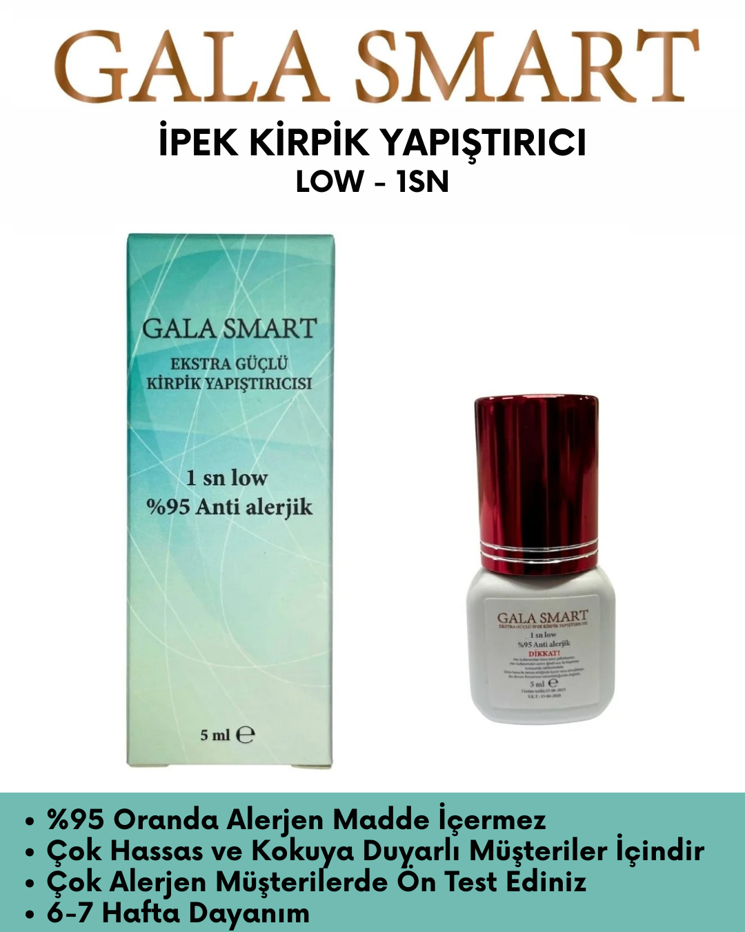 Kirpik Yapıştırıcı 5ml - 1 Sn Low %95 Anti Alerjik resmi