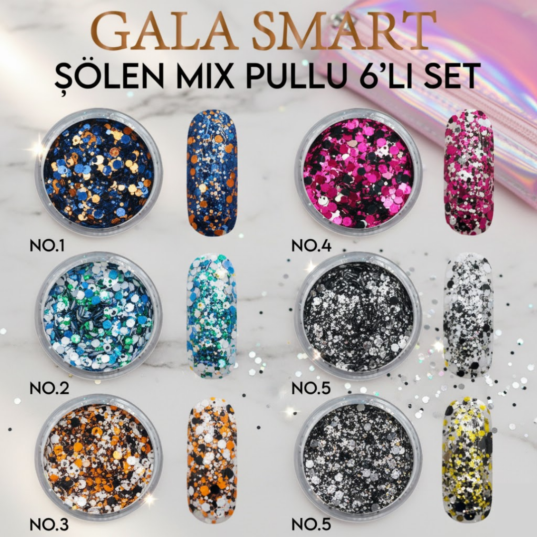 6'lı Set - Şölen Mix Pullu resmi