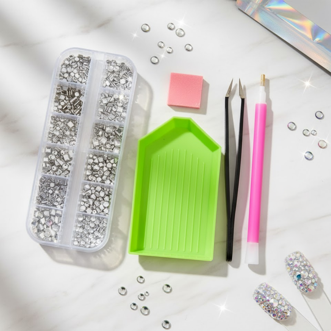 Taş Tutucu Set - Taş Tutma Aparatı + 1000'li Kristal Taş resmi