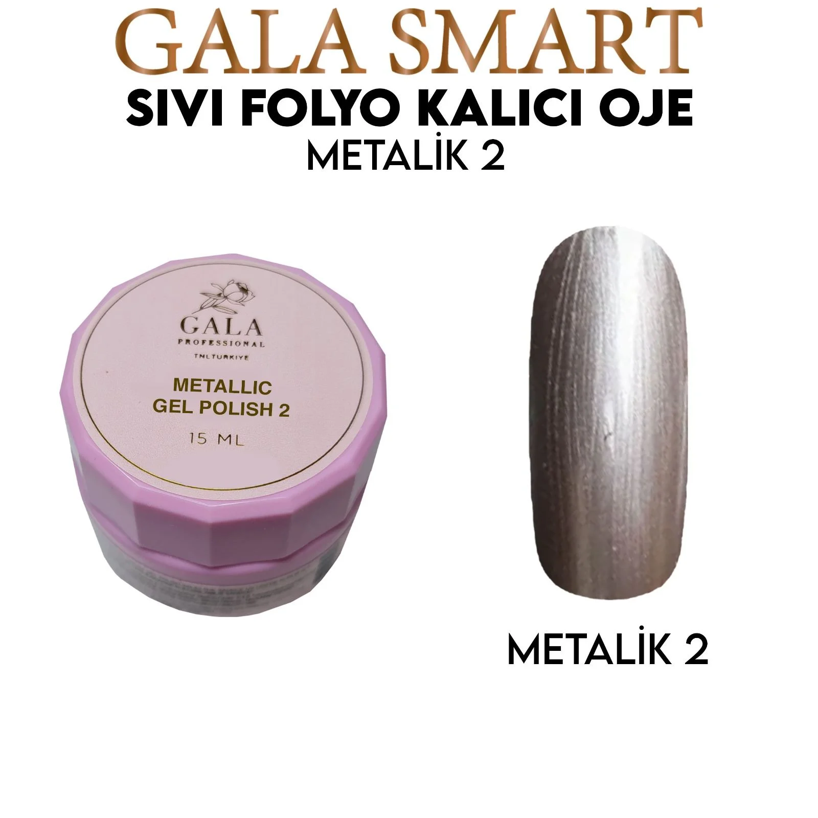 Metallic Gel Polish No: 02 resmi