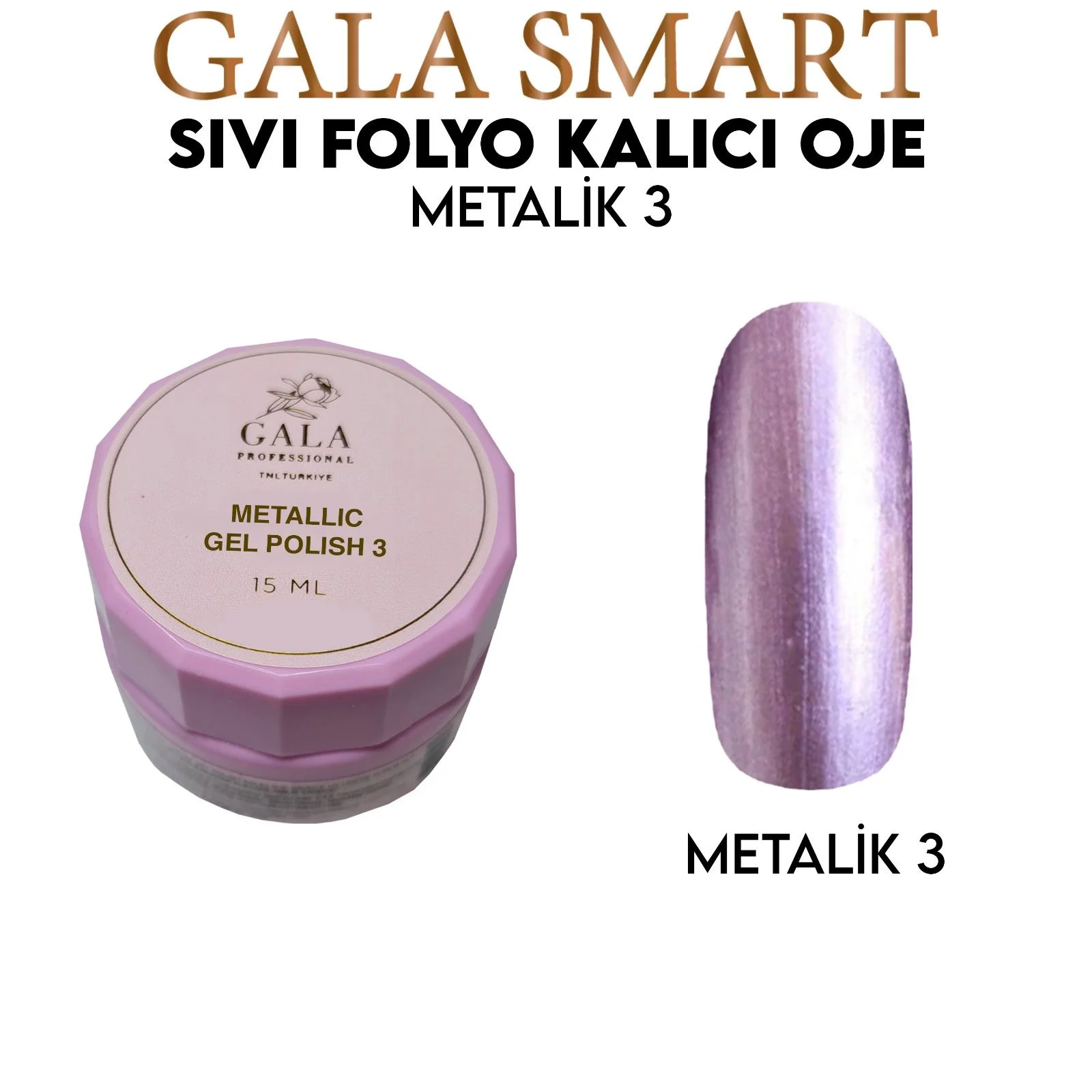 Metallic Gel Polish No: 03 resmi