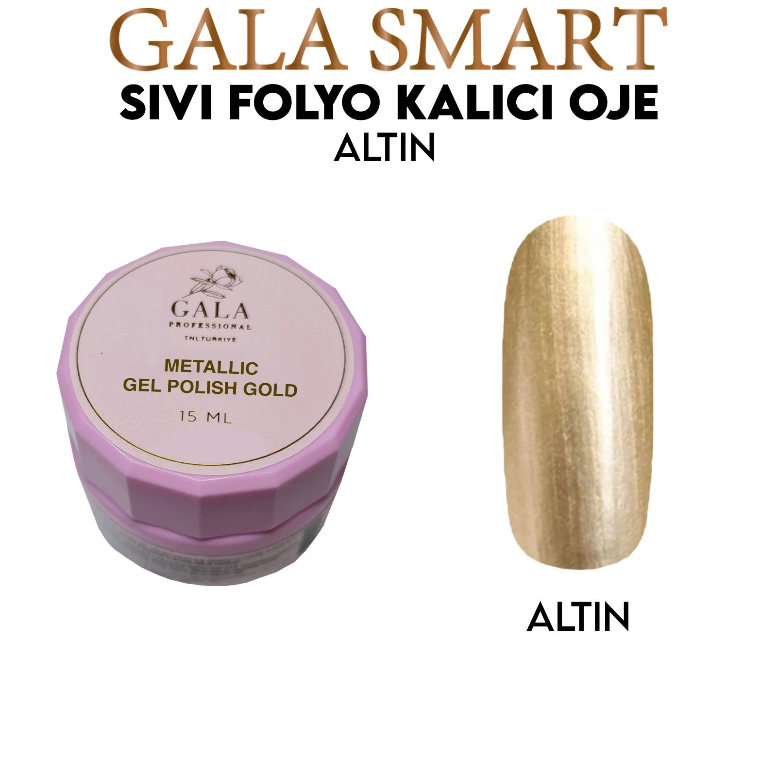 Metallic Gel Polish No: Gold resmi