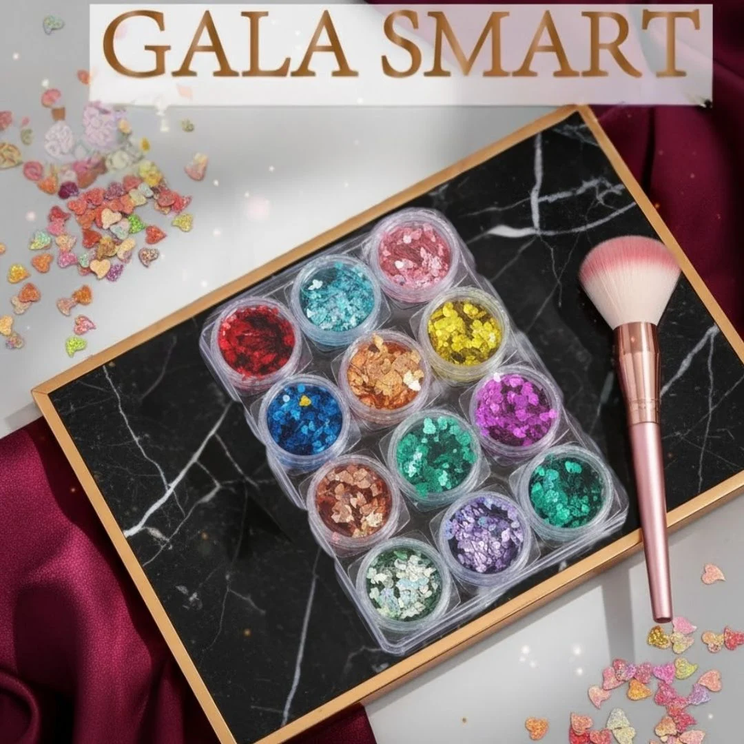 Renkli Kalpli 12'li Pul Set resmi