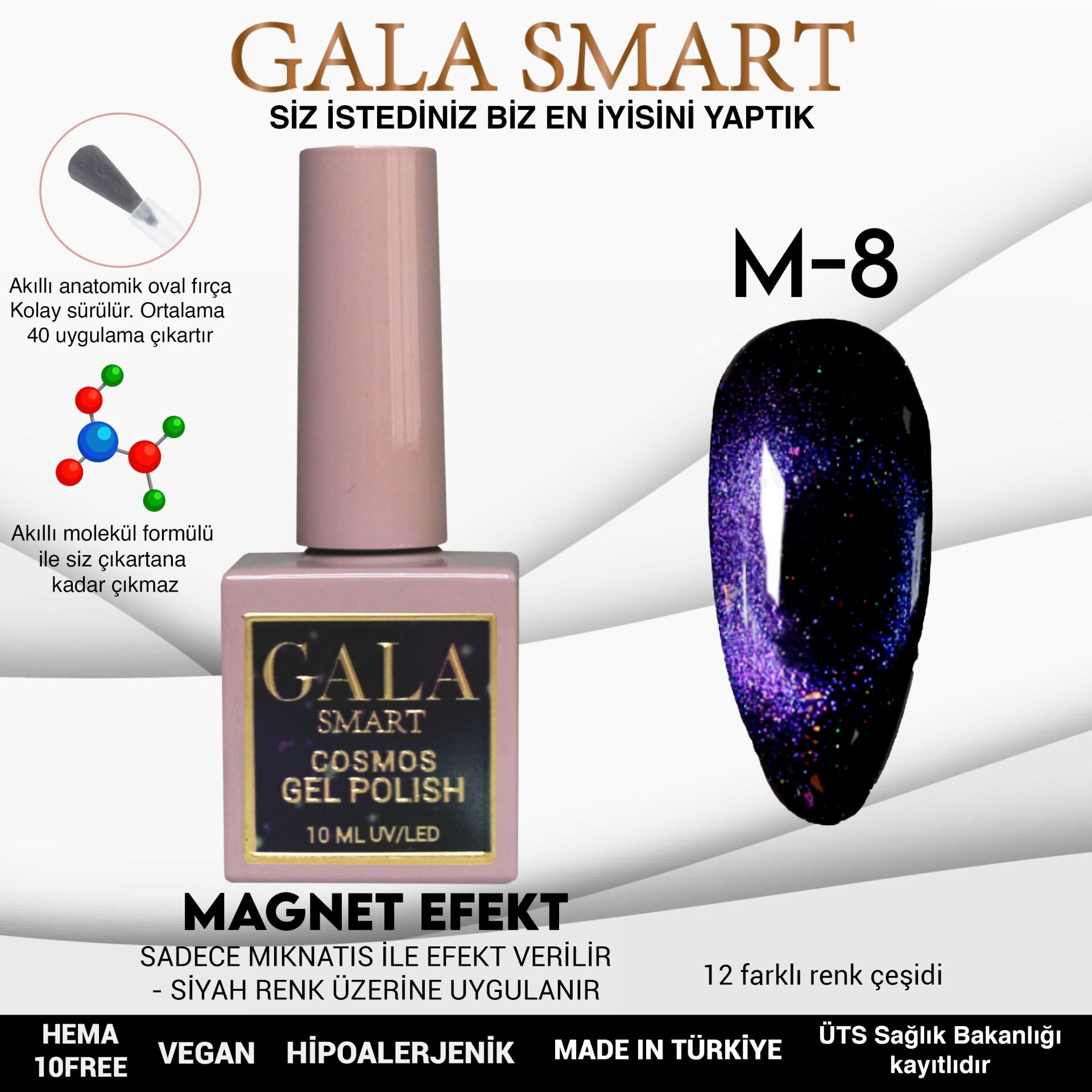 Cosmos Gel Polish No: M08 resmi