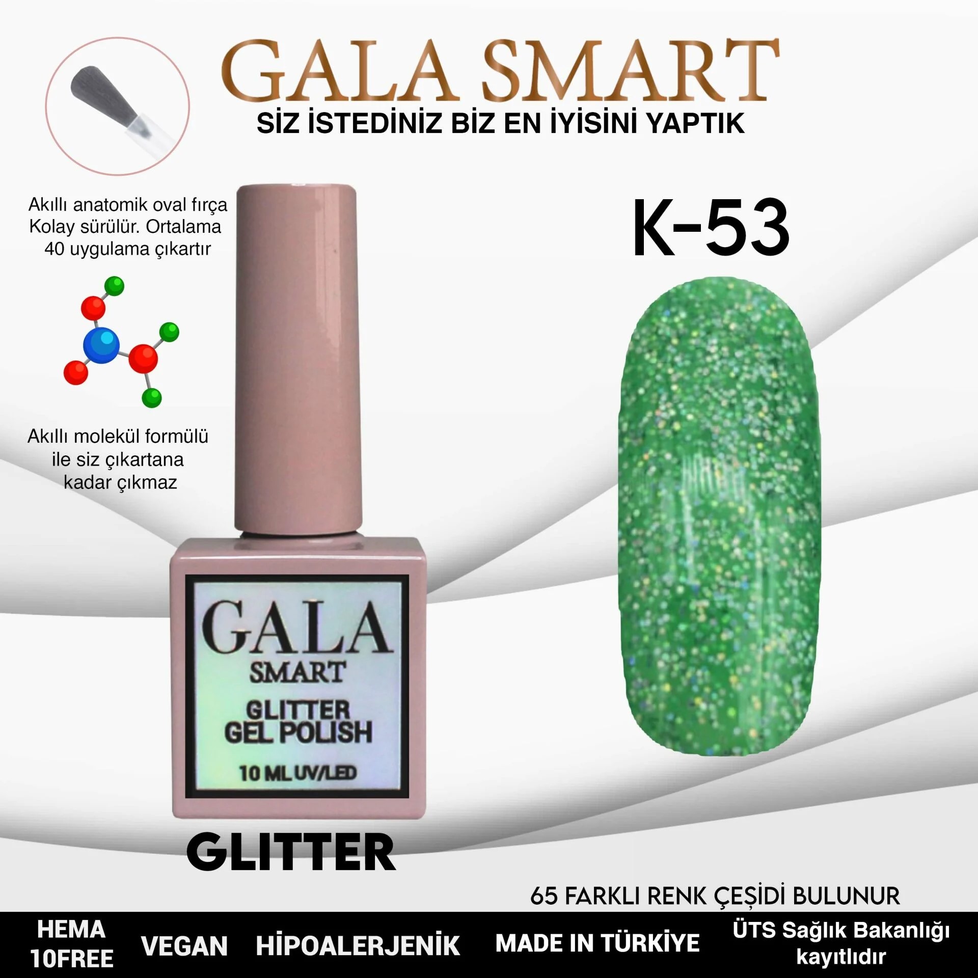 Glitter Gel Polish No: K53 resmi