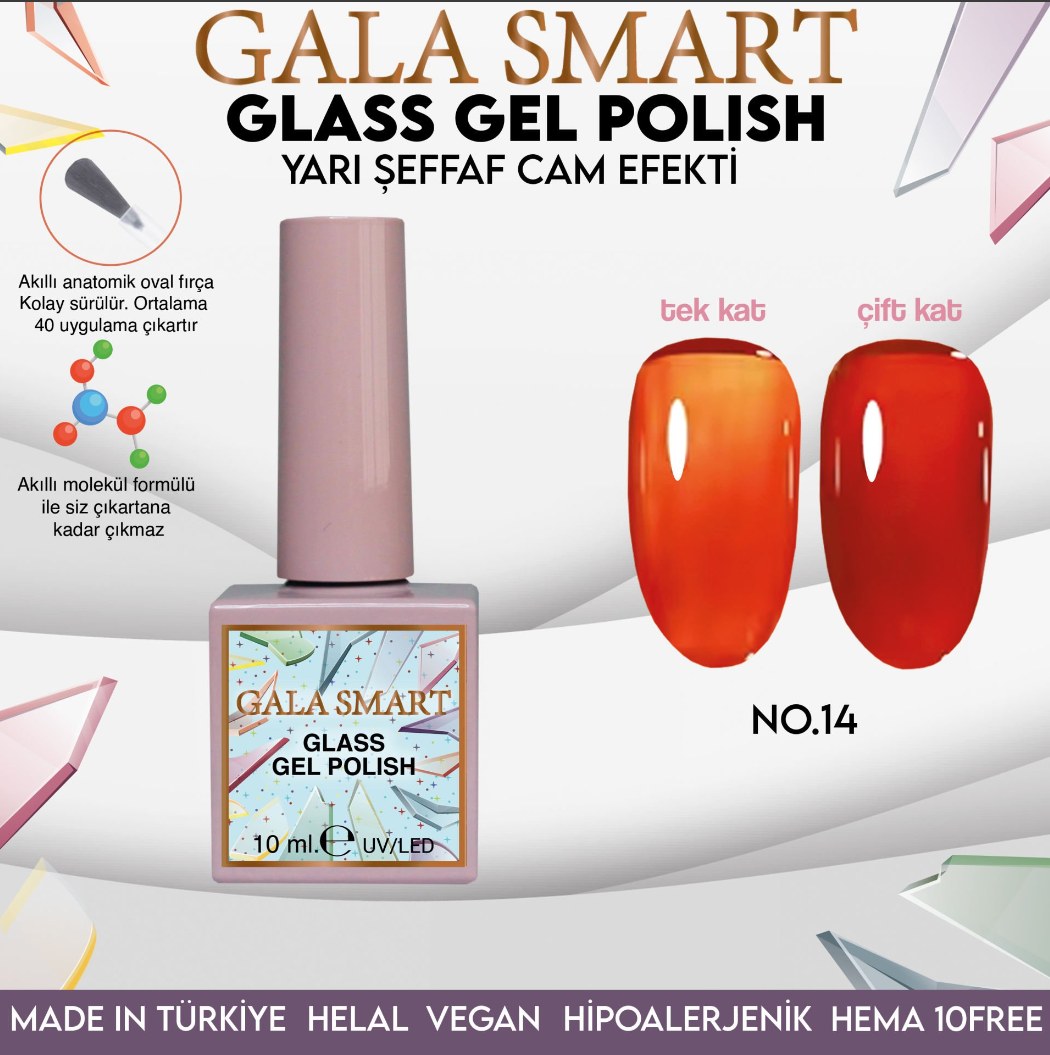 Glass Gel Polish No: GL-14 resmi