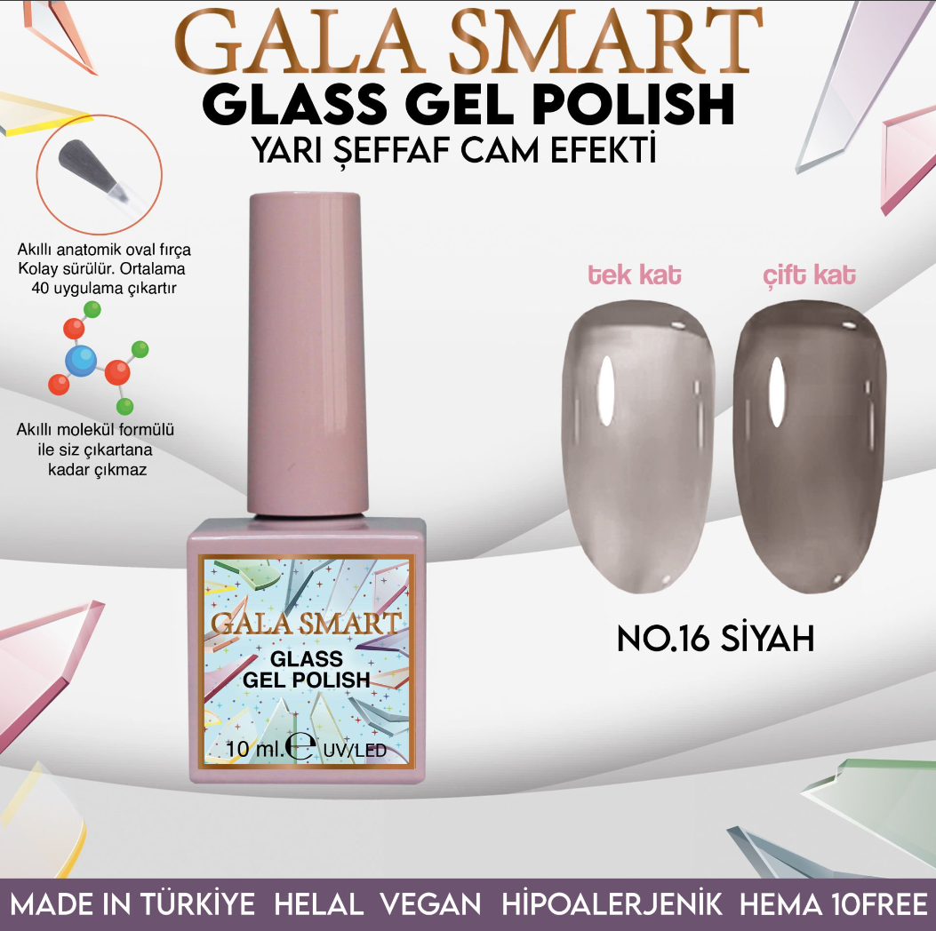Glass Gel Polish No: GL-16 resmi
