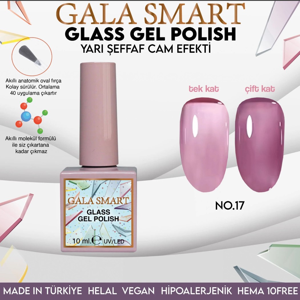 Glass Gel Polish No: GL-17 resmi