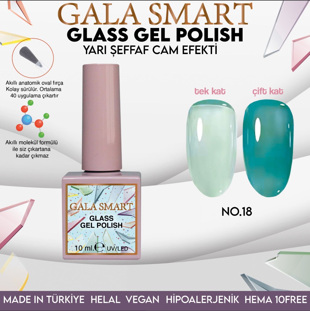 Glass Gel Polish No: GL-18 resmi