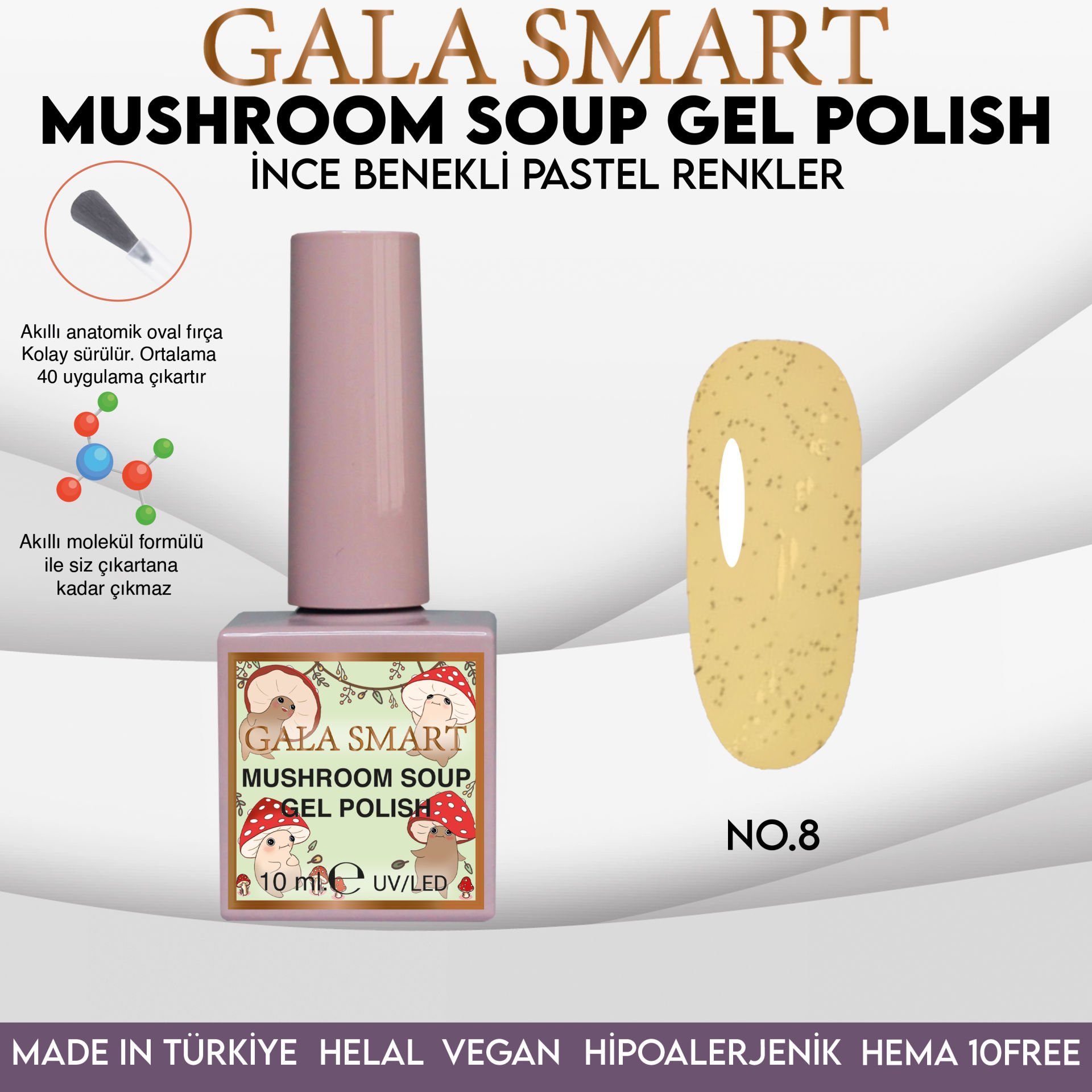 Mushroom Soup Gel Polish No: MS-08 resmi