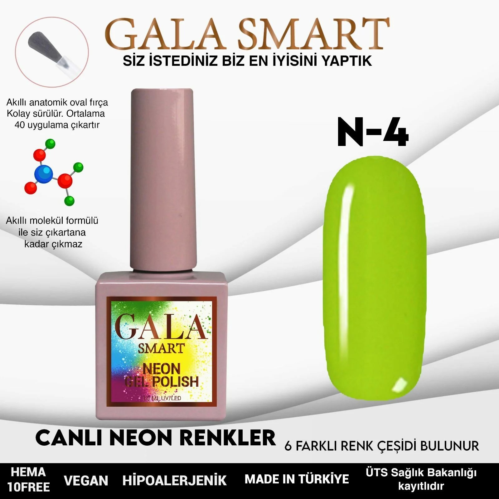 Neon Gel Polish No: N4 resmi