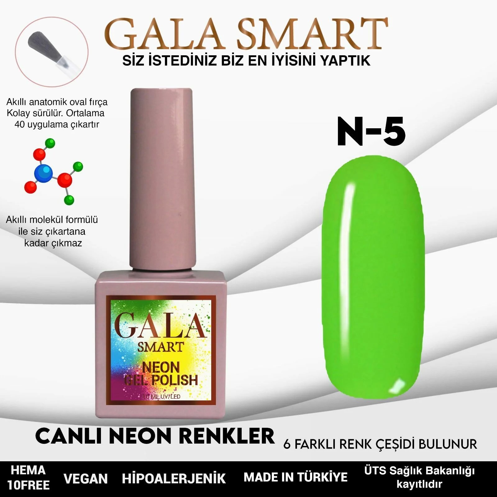 Neon Gel Polish No: N5 resmi
