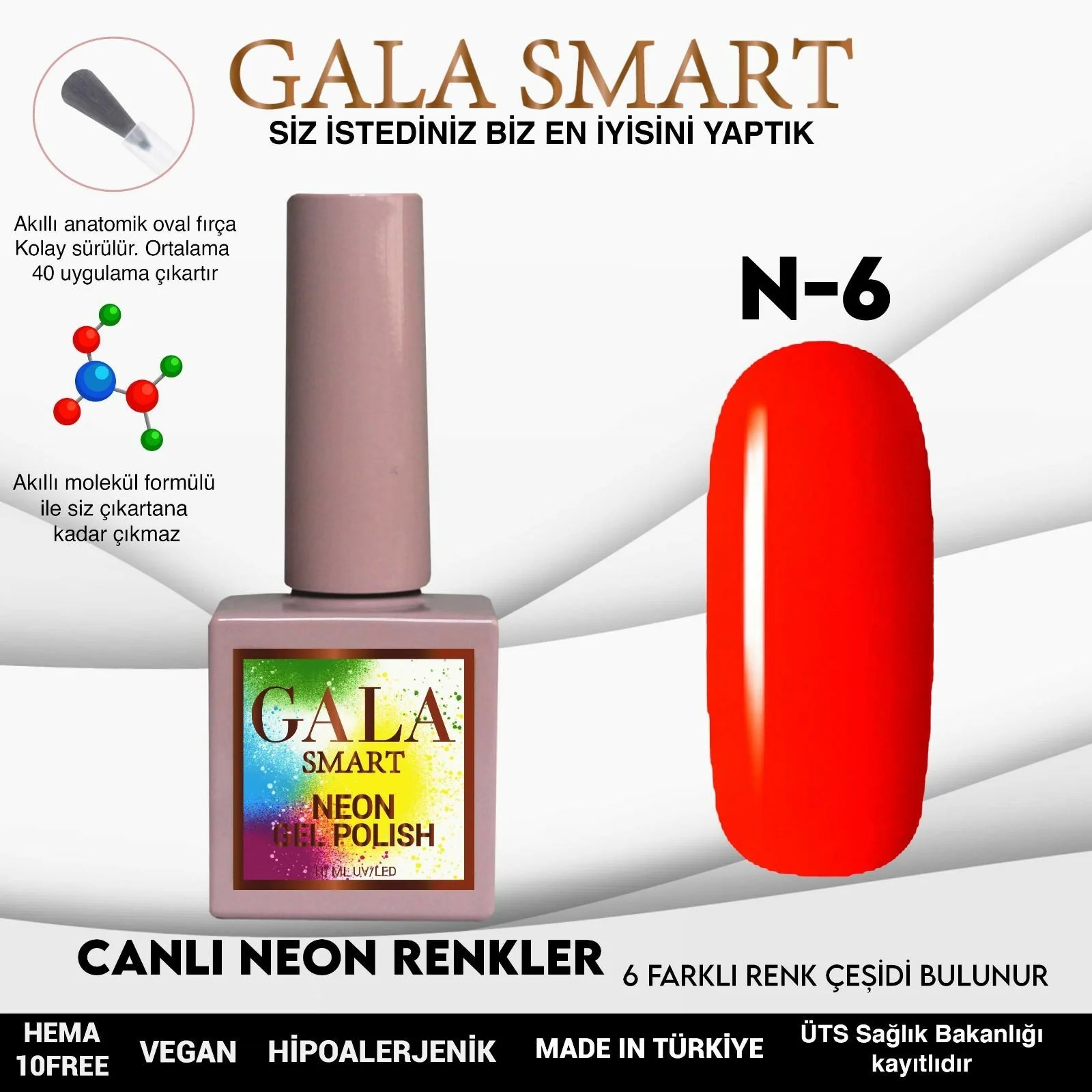 Neon Gel Polish No: N6 resmi