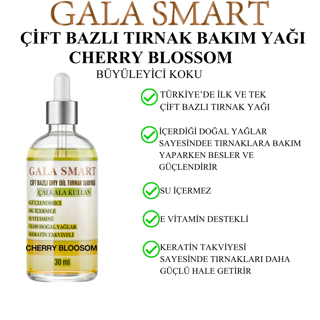 Tırnak Bakım Yağı Çift Bazlı 30ml - Cherry Blossom resmi