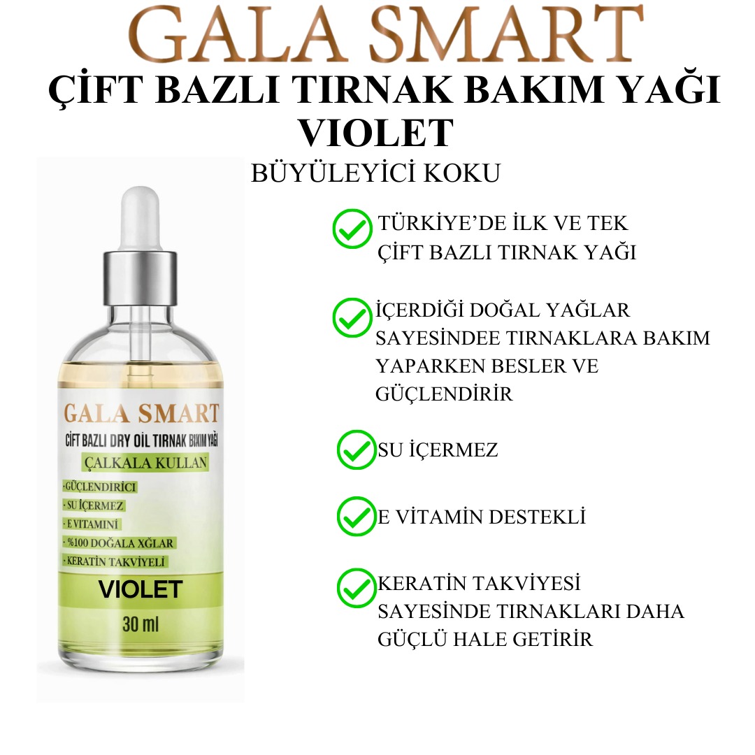 Tırnak Bakım Yağı Çift Bazlı 30ml - Violet resmi