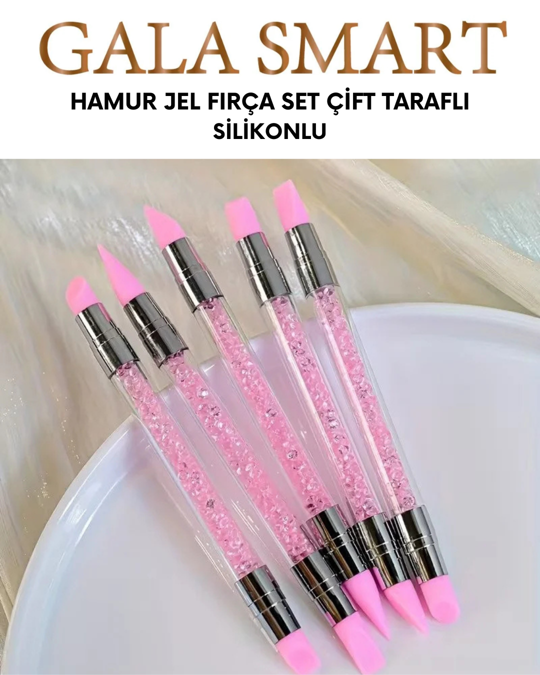 Hamur Jel Fırça Set Çift Taraflı Silikonlu resmi