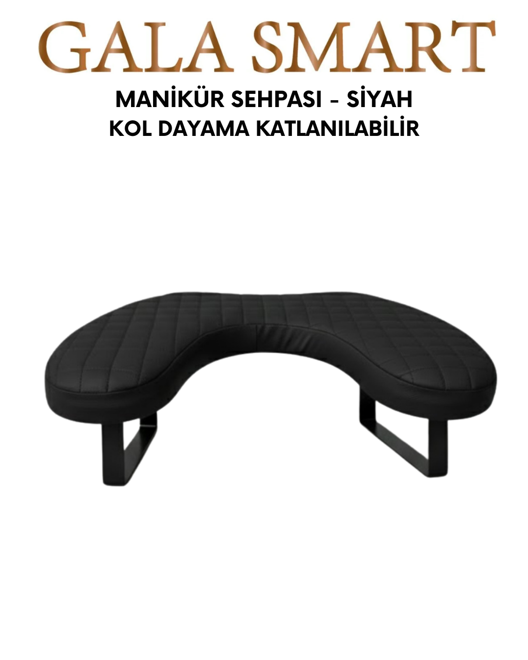 Manikür Sehpası Kol Dayama Katlanabilir - Siyah resmi