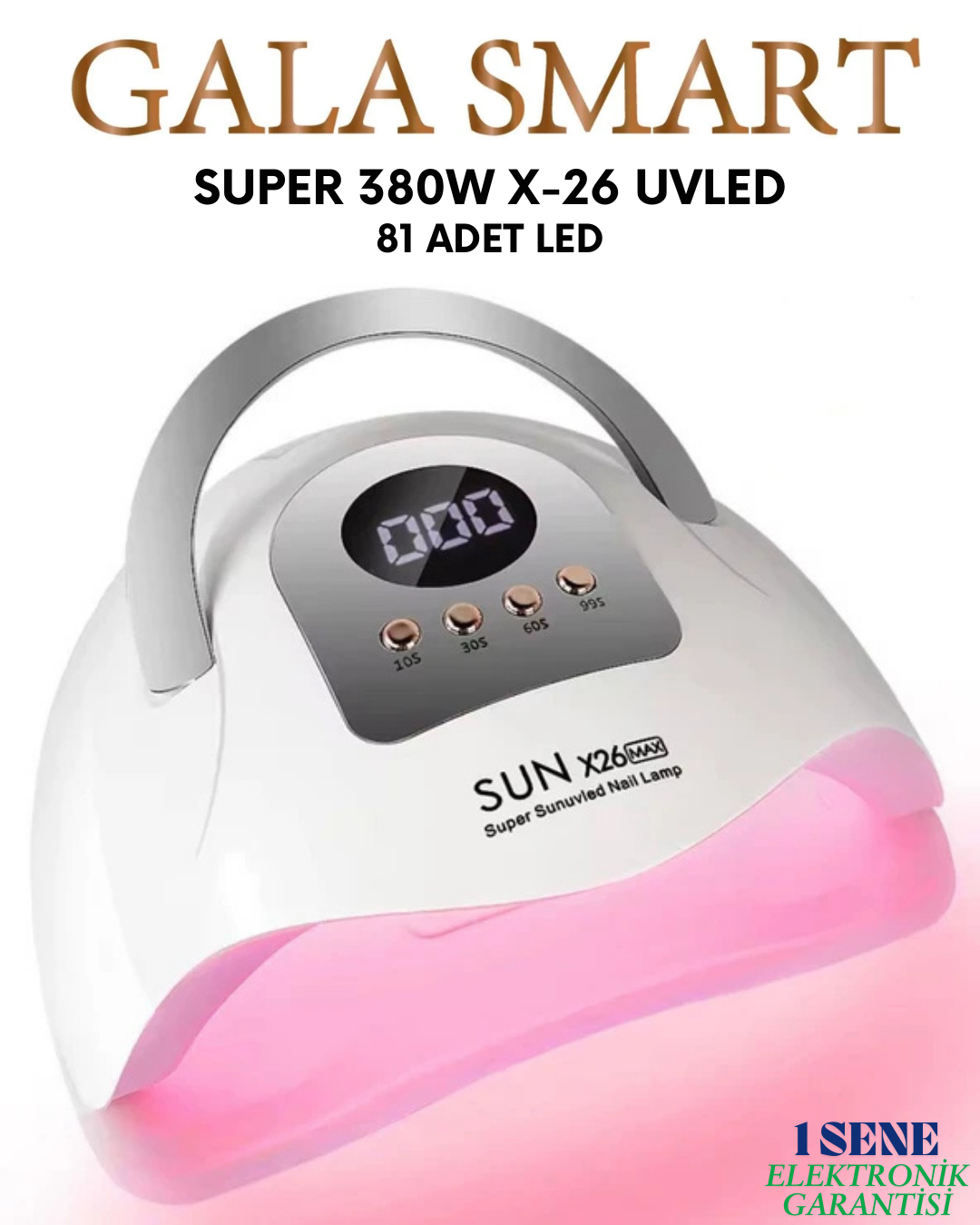 Super 380W, X-26 UV-LED, 81 LEDs - Beyaz resmi