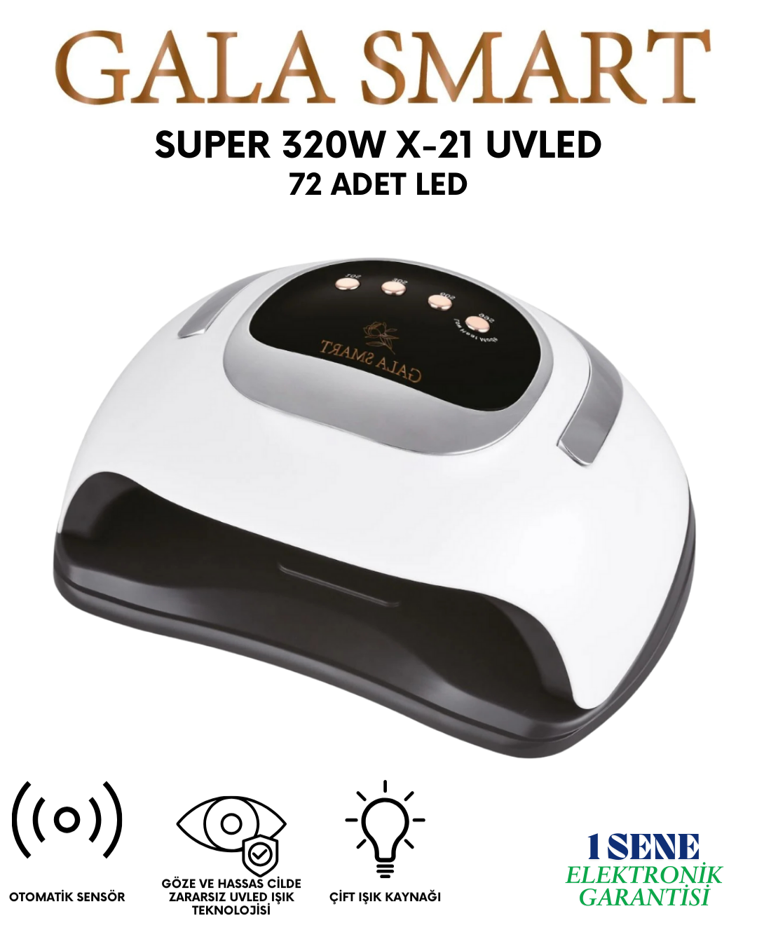 Super 320W, X-21 UV-LED, 72 LEDs - Beyaz resmi