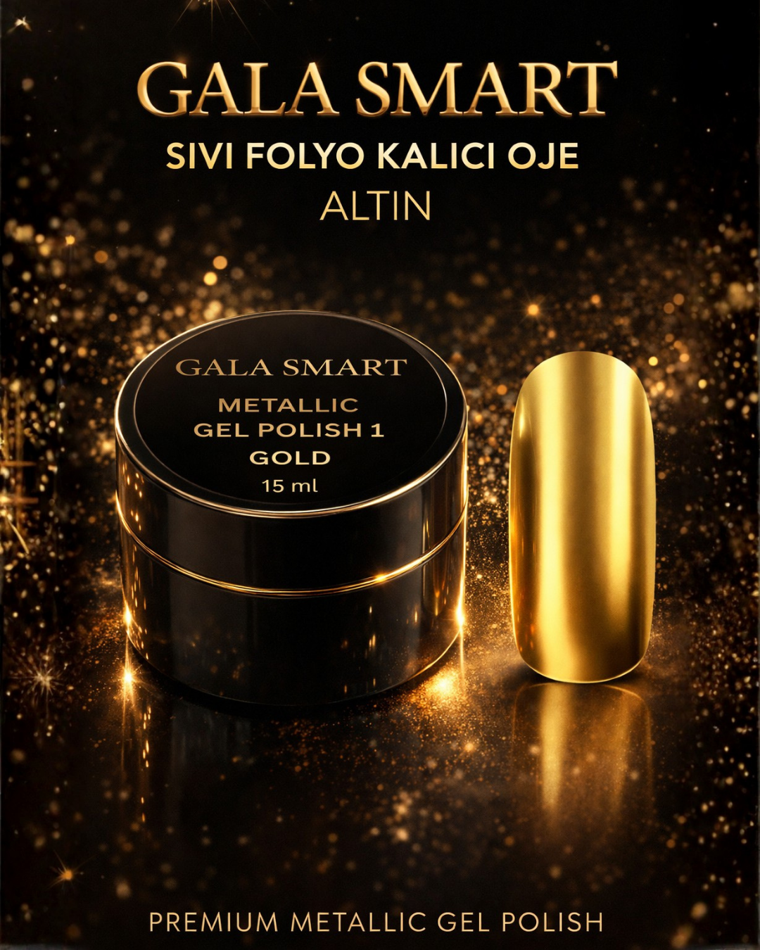Metallic Gel Polish No: Gold resmi