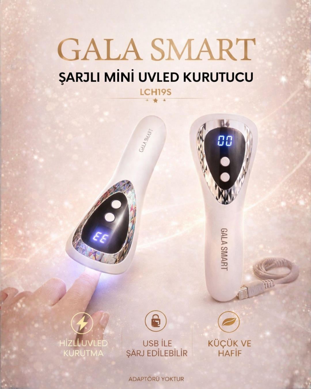 Portable UV/LED Nail Lamp, LCH19S resmi