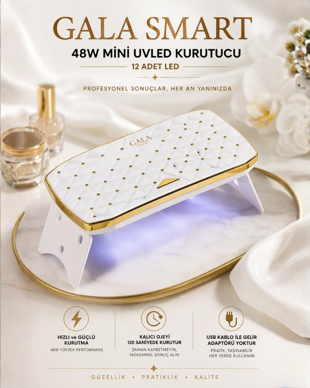 Mini Tırnak Lambası 48W, 12 LED resmi