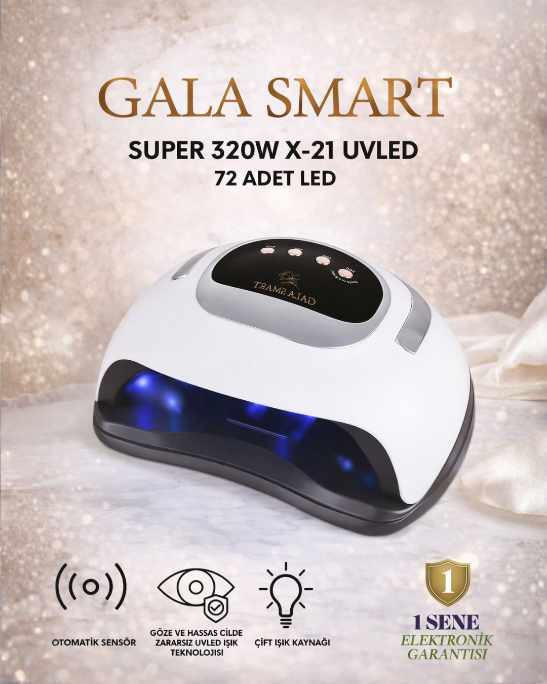 Super 320W, X-21 UV-LED, 72 LEDs - Beyaz resmi