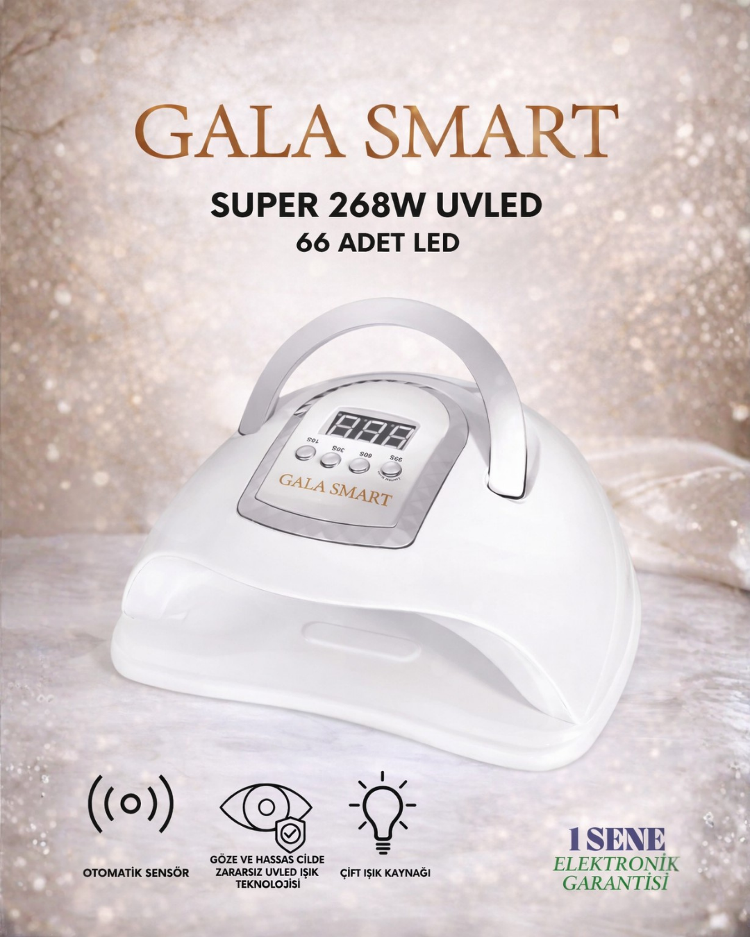 Super 268W UV-LED, 66 LEDs - Beyaz resmi