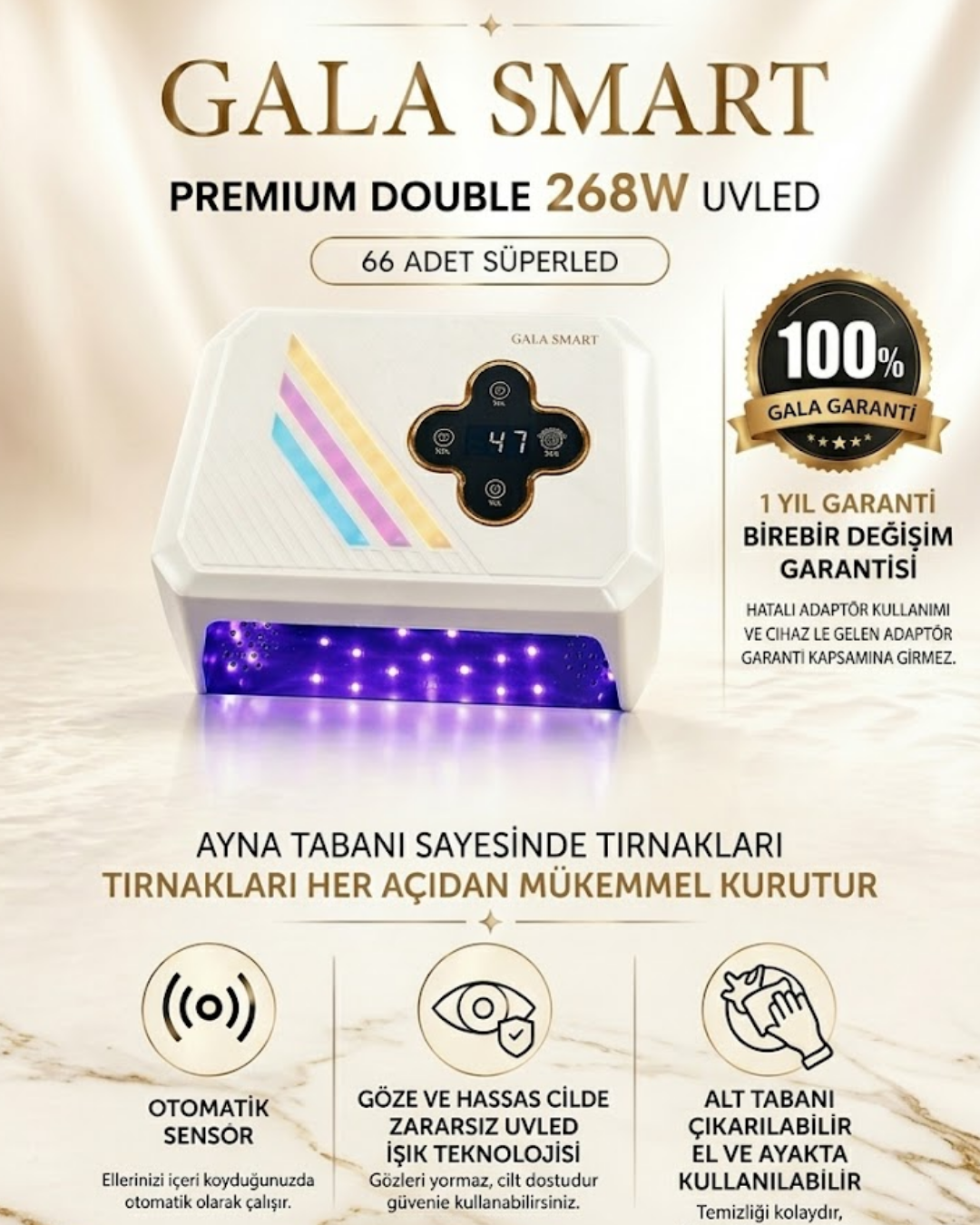 Premium Double 268W UV-LED - Beyaz resmi